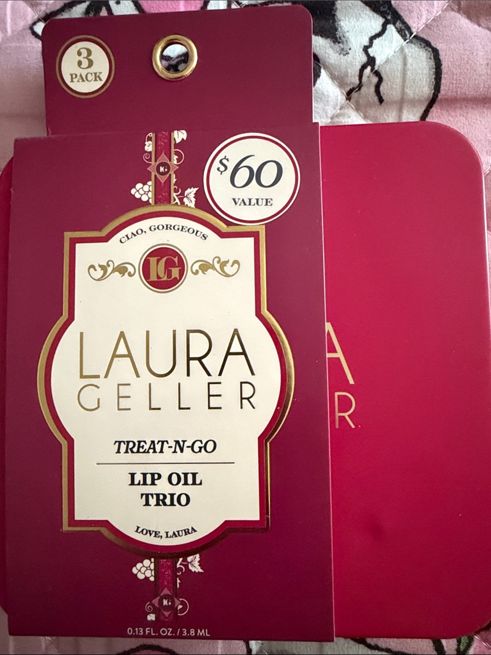 Laura Geller Lip Oil Trio — Deep Pink and Berry Red Shades